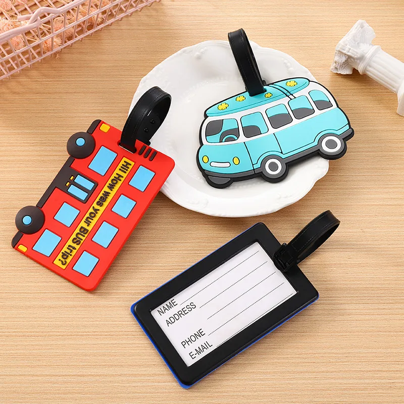 Car Accessories For Road Trip - Cute Cartoon Cars PVC Silicone Luggage
