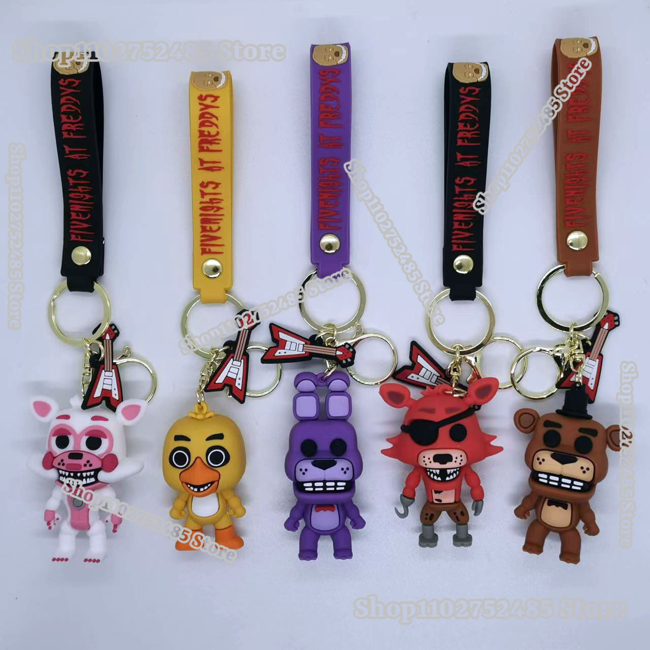 5pcs Cartoon Anime FNAF Figure - Car Accessories Papar recension och pris