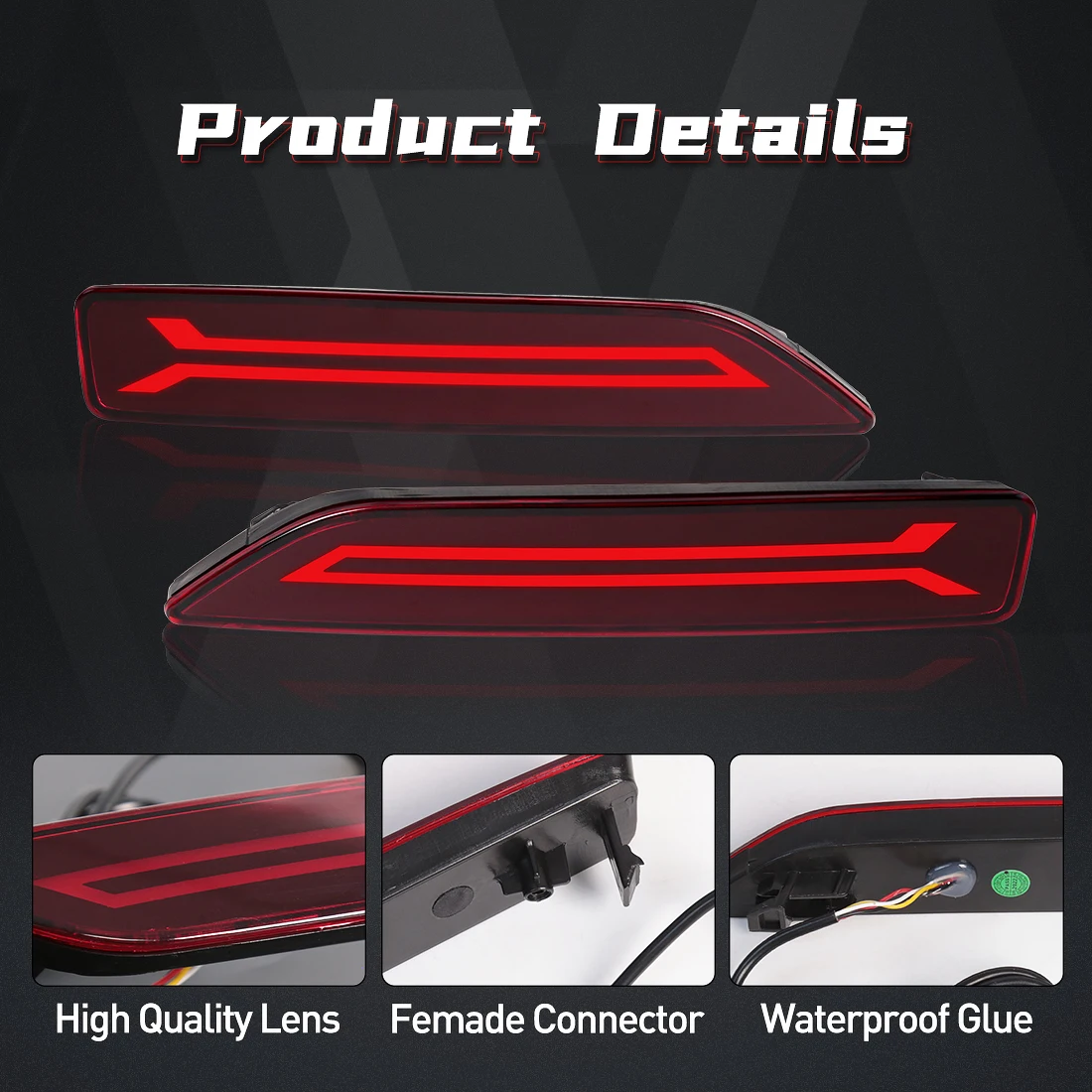 LED Rear Bumper Reflector Ligh - Car Accessories For Road Trip recension och pris